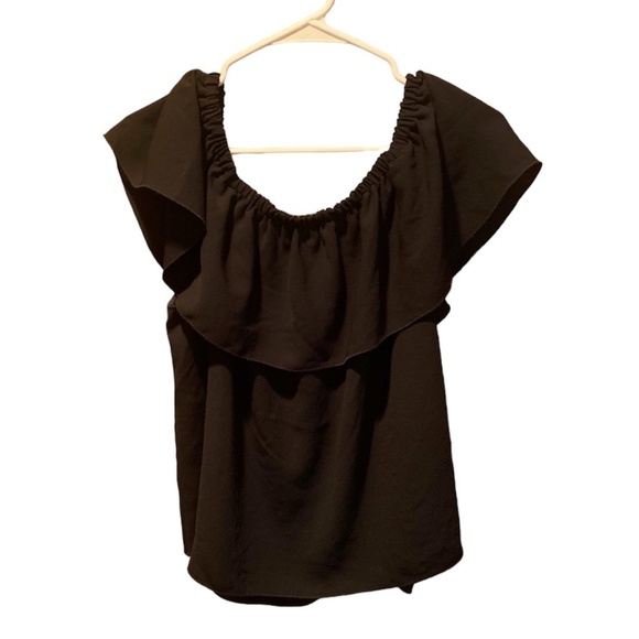 Wilfred Aritzia Promener Off the Shoulder Blouse Black Large - Picture 1 of 6
